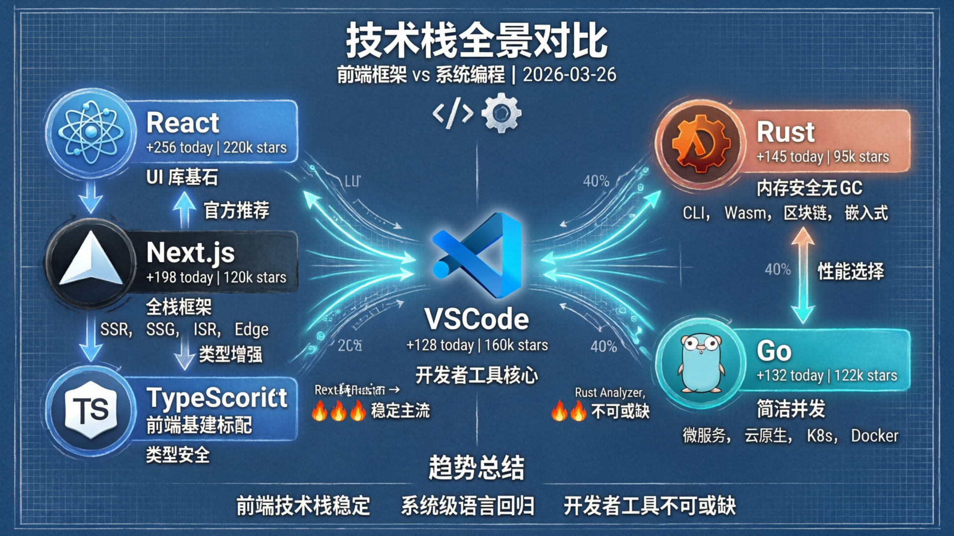 技术栈全景对比